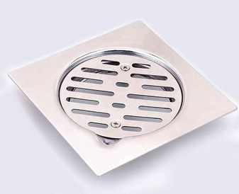 2 Pc Stainless Steel Square Floor Drain